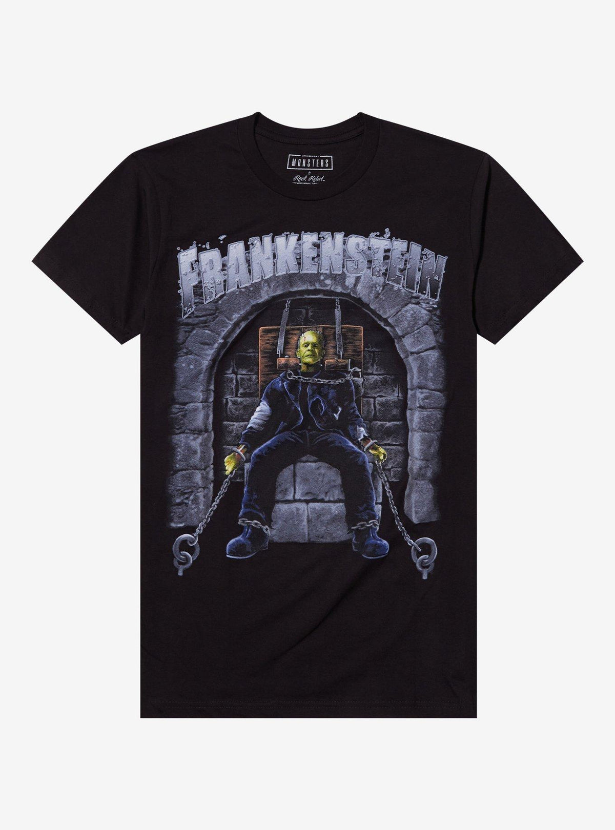 Rock Rebel Universal Monsters Frankenstein Chair TShirt Graphic Tee | Graphic Tee | Unisex Shirt | Comfortable Daily Wear