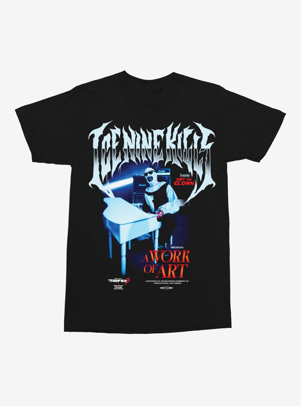 Ice Nine Kills X Terrifier A Work Of Art Piano T Shirt