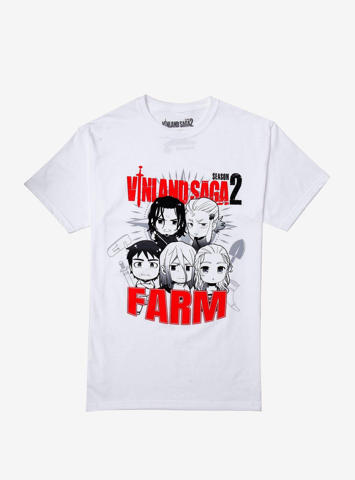 Vinland Saga Season 2 Farm Chibi Characters T-Shirt | Premium Unisex T-Shirt, Trending Graphic Tee