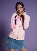 cute kitty And Friends Missing You Girls Slim Fit Hoodie