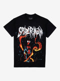 Marvel SpiderMan Flames TShirt Graphic Tee | Graphic Tee | Unisex Shirt | High-Quality Print