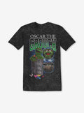 Sesame Street Oscar The Grouch Mineral Wash Boyfriend Fit Girls TShirt Graphic Tee | Graphic Tee | Unisex Shirt | Perfect Gift for Fans
