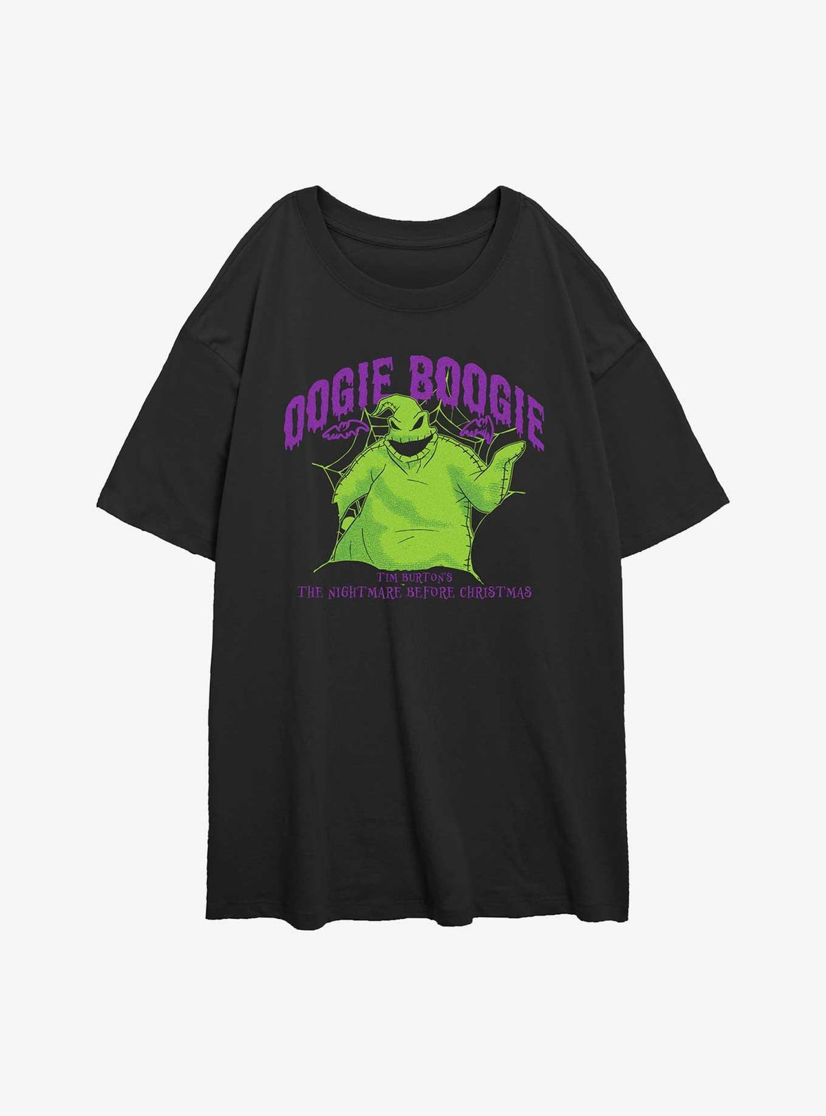 The Nightmare Before Christmas Collegiate Oogie Girls Oversized T-Shirt T-Shirt | Exclusive Edition | Trending Now