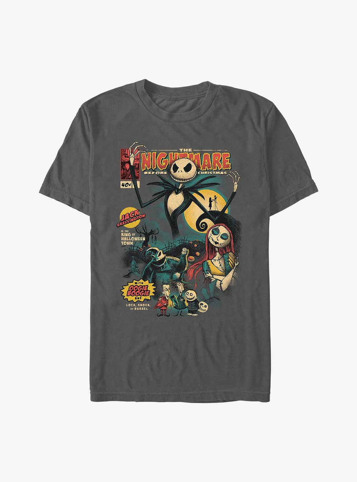 The Nightmare Before Christmas Comic Cover Garment Dye T-Shirt T-Shirt | Aesthetic Graphic | Great Gift Idea