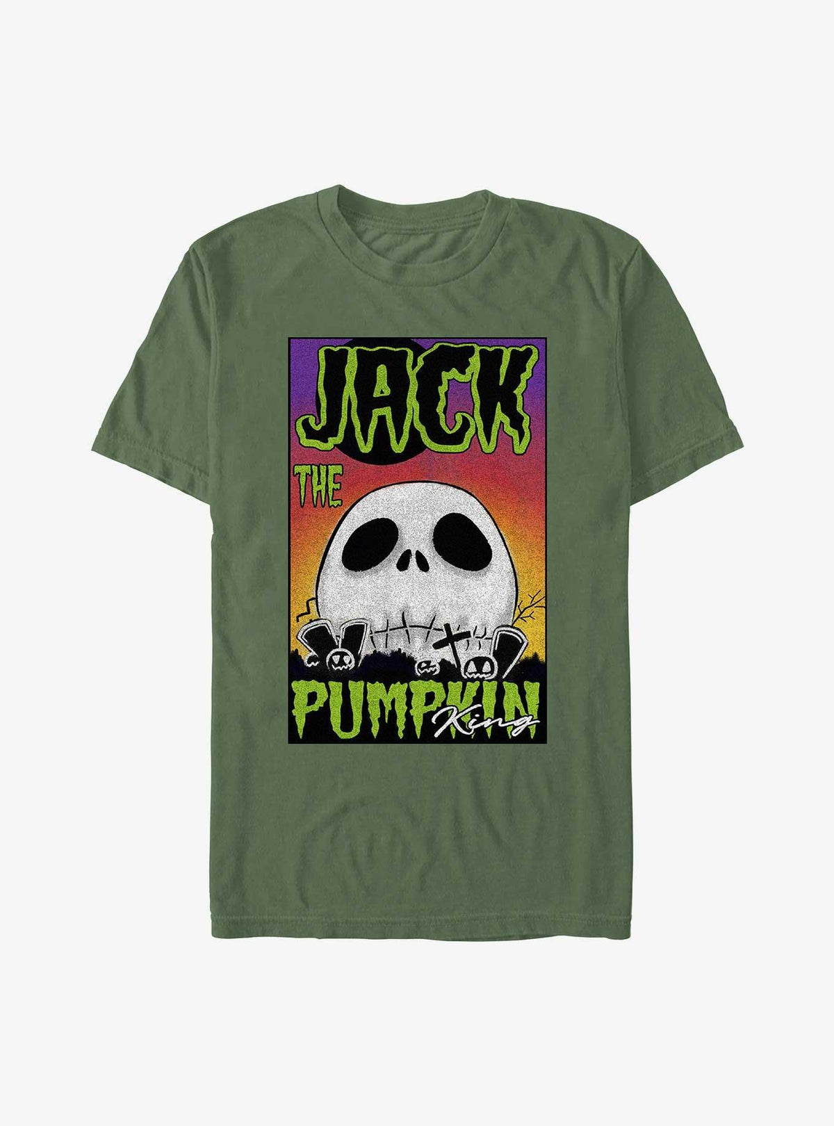 The Nightmare Before Christmas Jack Big Skull Garment Dye T-Shirt T-Shirt | Fan Favorite Style | Great Gift Idea