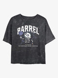 The Nightmare Before Christmas Collegiate Barrel Girls Mineral Wash Crop T-Shirt T-Shirt | Premium Graphic | Perfect For Daily Wear