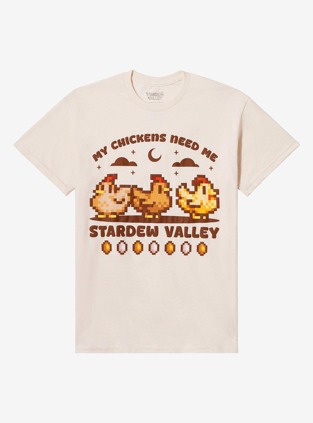 Stardew Valley Chickens Puff Print TShirt Graphic Tee | Graphic Tee | Unisex Shirt | Premium Quality Apparel