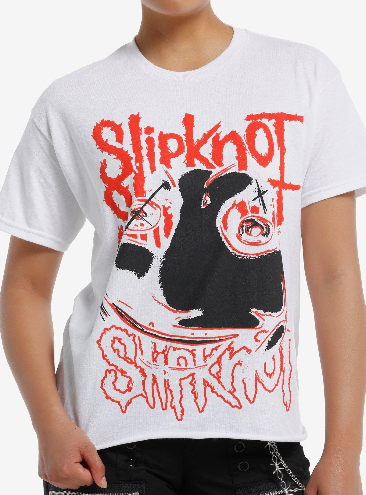 Slipknot Abstract Mask Girls Cutoff T Shirt