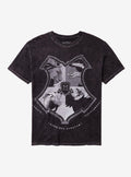 Harry Potter Hogwarts Crest Monotone Dark Wash T Shirt