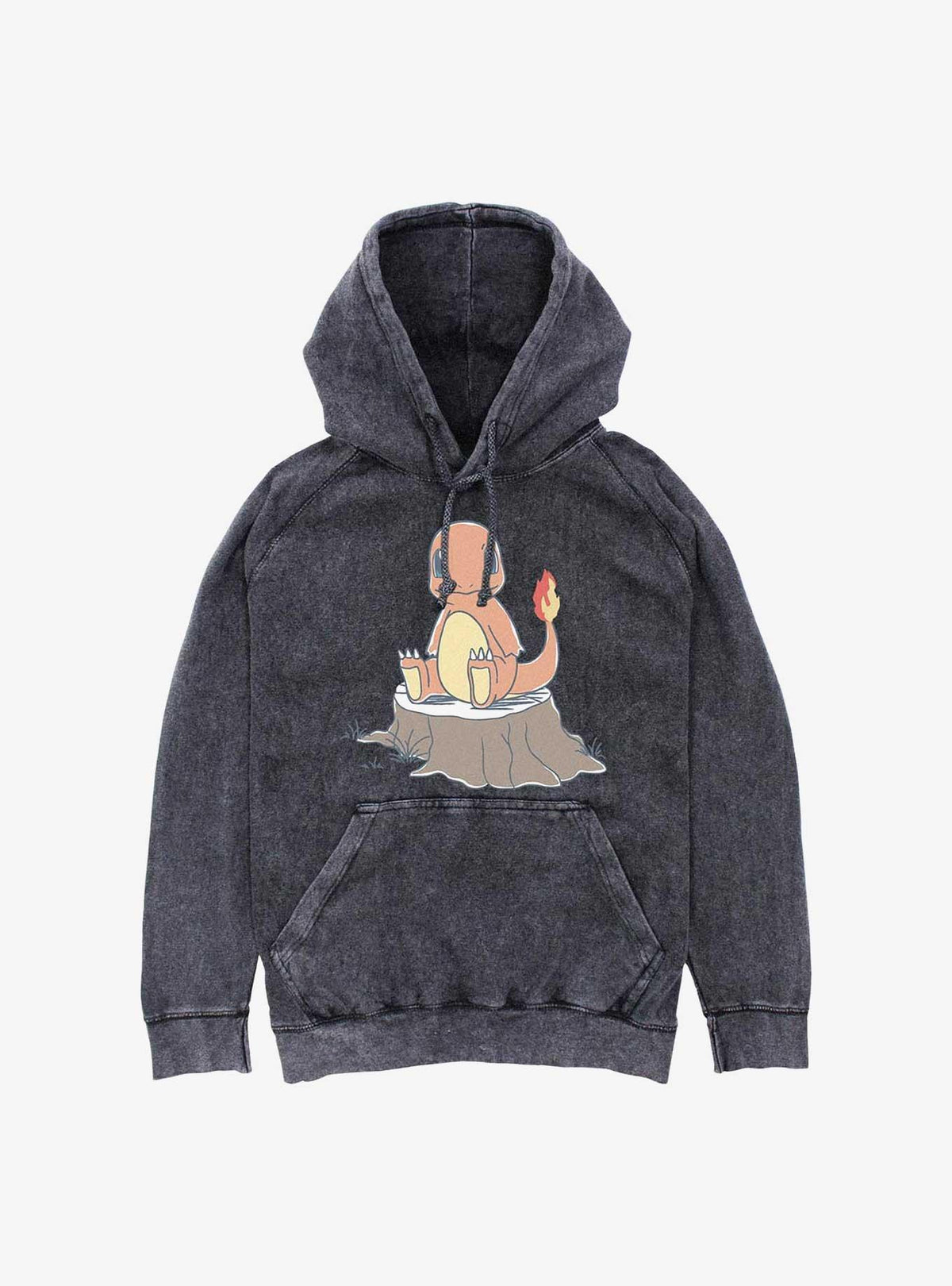 monster gamer Charmander Simple Mineral Wash Hoodie