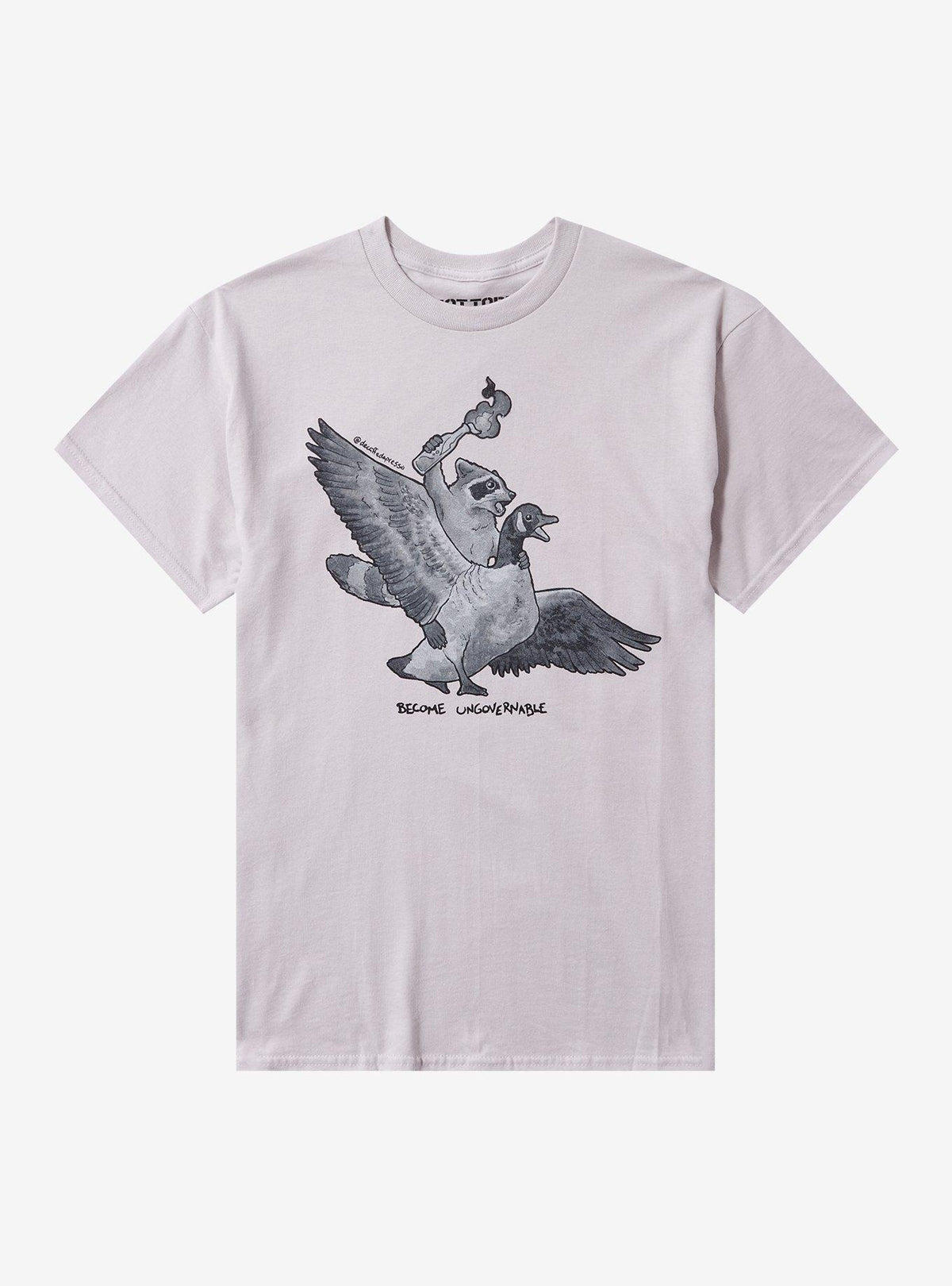 Raccoon Ungovernable T-Shirt By Decaffedepresso | Premium Unisex T-Shirt, Trending Graphic Tee