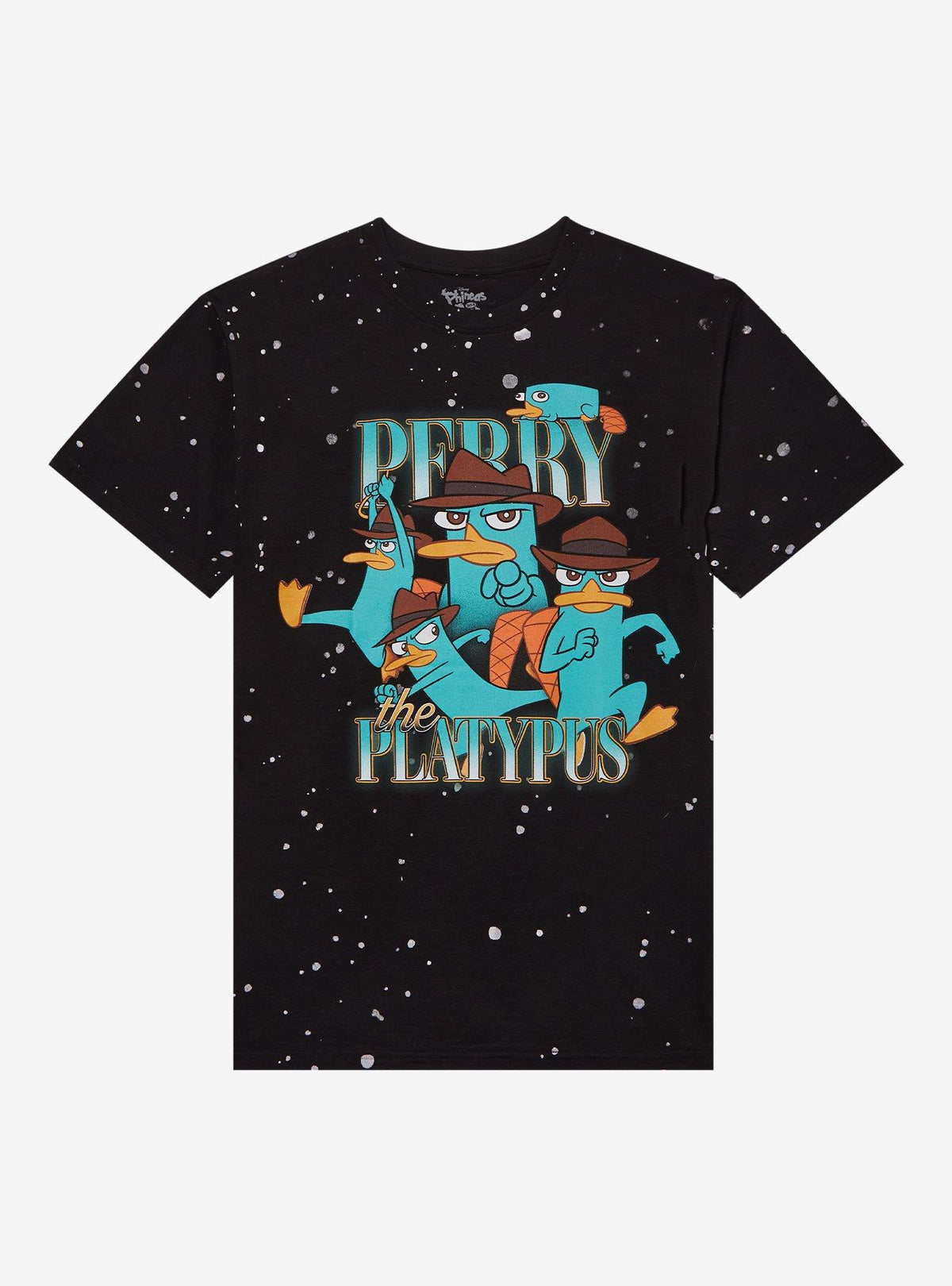 Disney Phineas And Ferb Perry Collage Splatter Dye Girls T-Shirt | Premium Unisex T-Shirt, Trending Graphic Tee