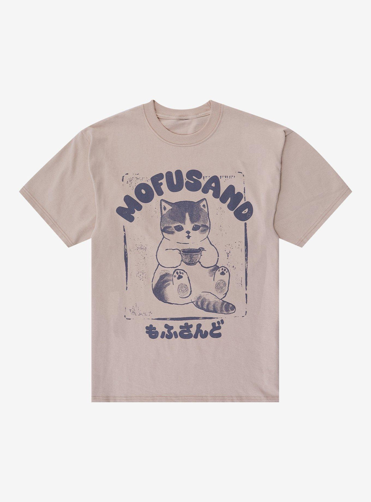 Mofusand Stamp Print T Shirt