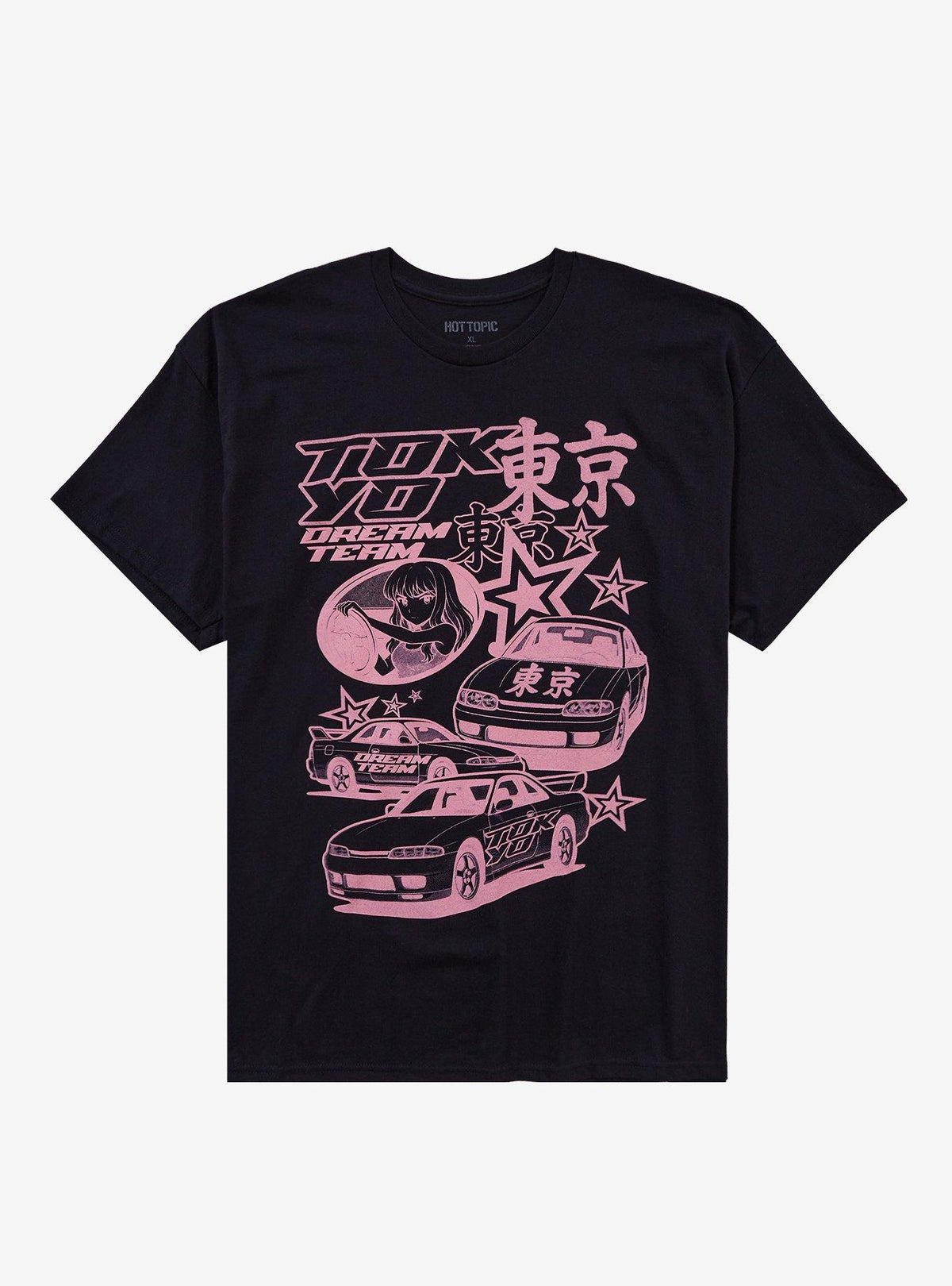 Pink Car Star Collage Girls T-Shirt | Premium Unisex T-Shirt, Trending Graphic Tee