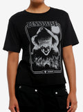 It Welcome To Derry Pennywise Portrait Crop Girls T-shirt | Trendy Graphic Tee