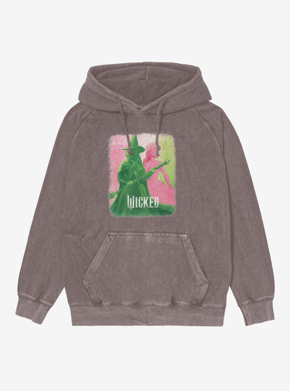 Wicked Elphaba Glinda Split Mineral Wash Hoodie