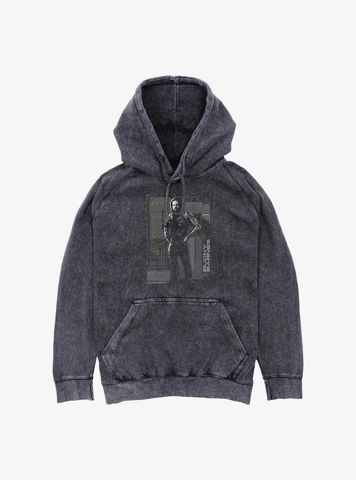 Thunderbolts Bucky Barnes Winter Soldier Pose Mineral Wash Hoodie