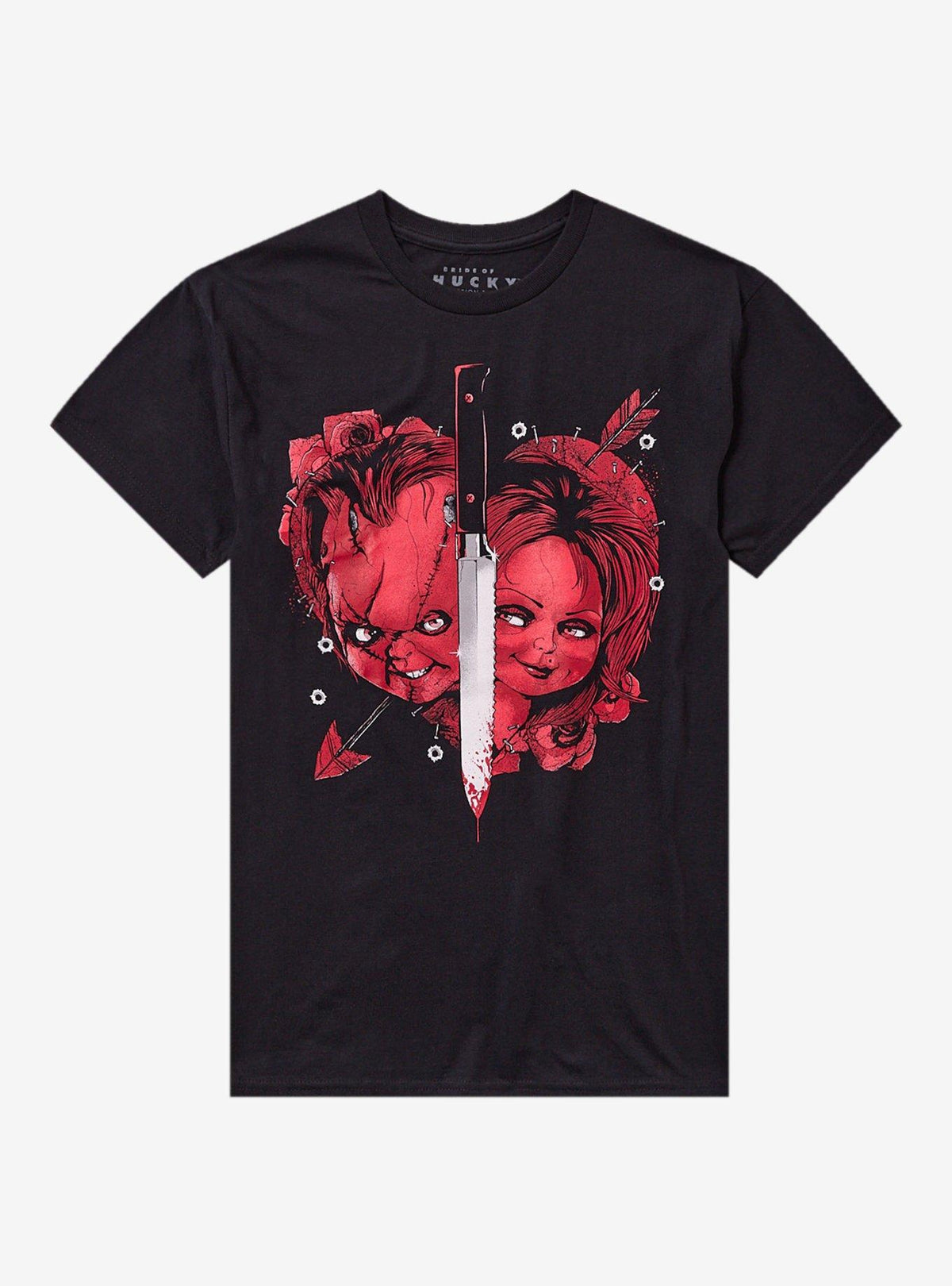 Bride Of Chucky Tiffany Chucky Knife Portrait T Shirt