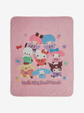 cute kitty And Friends Hoodies Throw Blanket