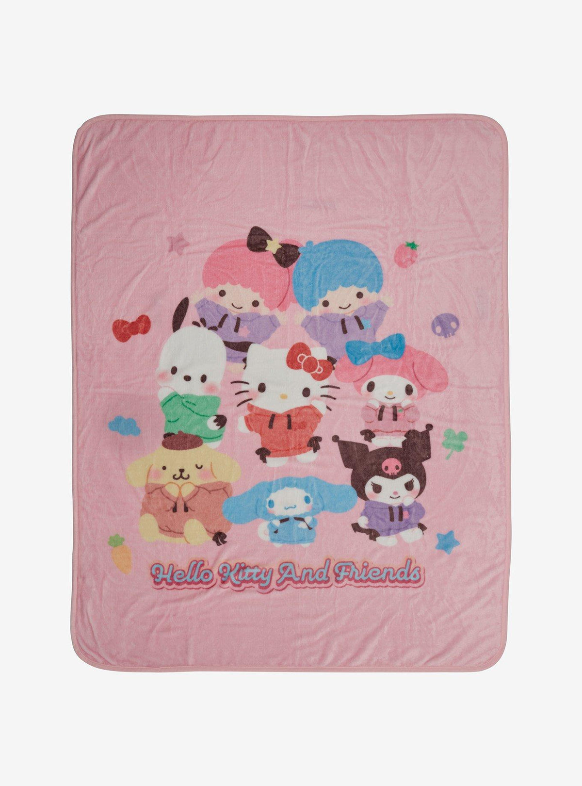 cute kitty And Friends Hoodies Throw Blanket