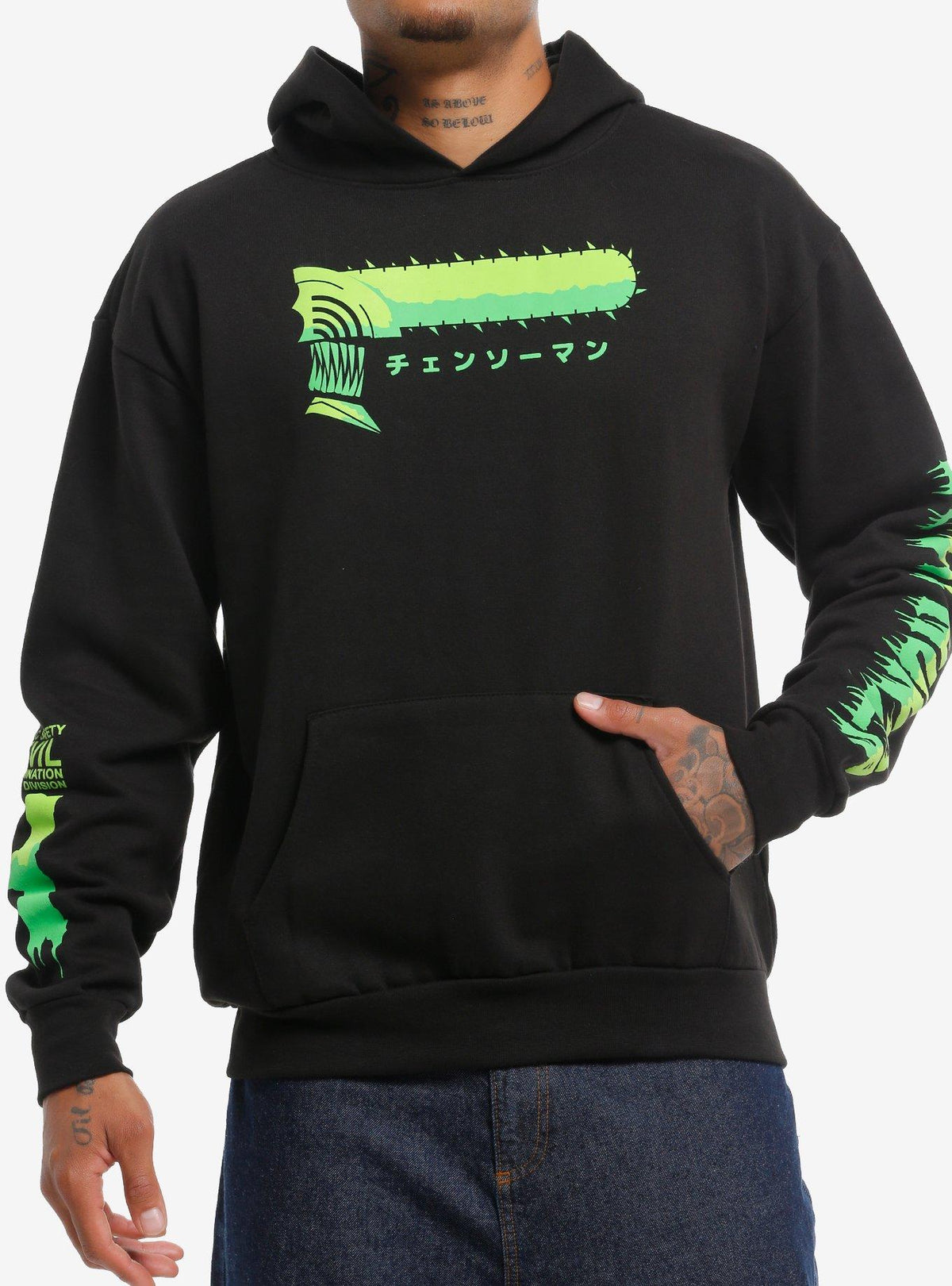 dark anime Denji Two-Sided Hoodie