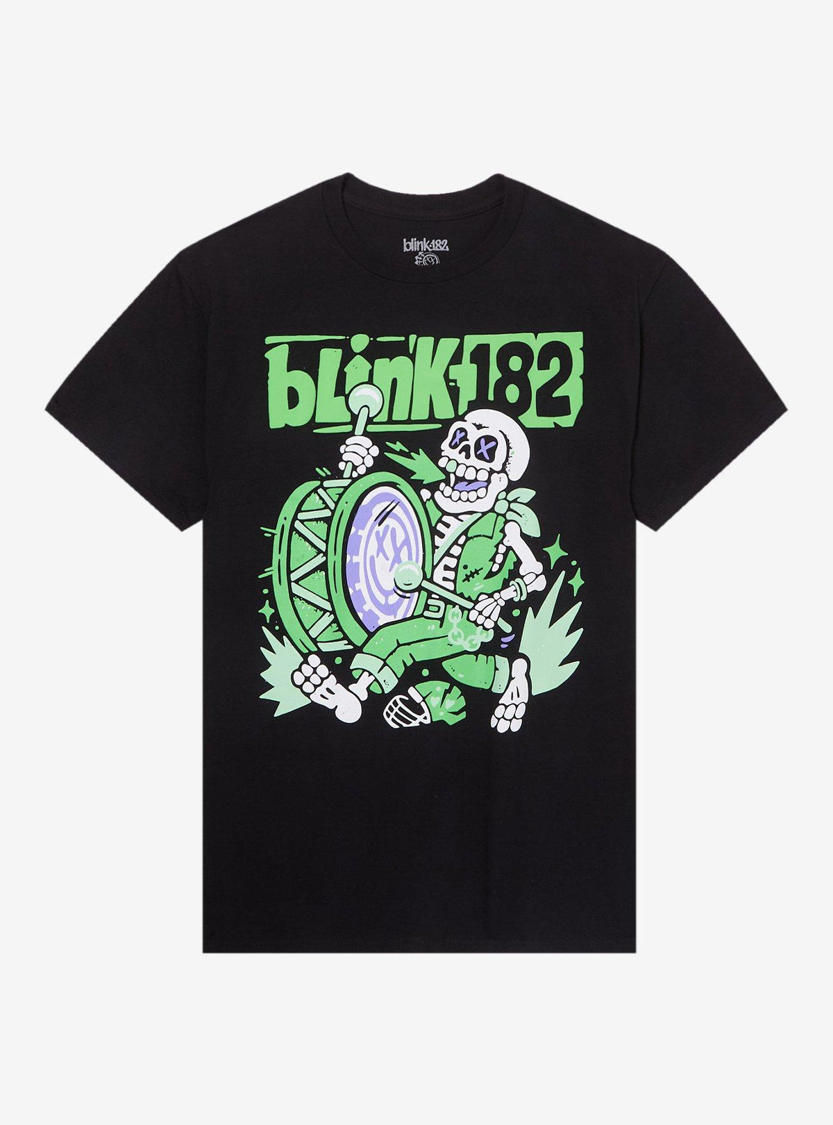 Blink 182 Marching Band Skeleton Puff Paint T Shirt