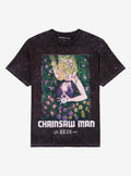 Chainsaw Man The Movie Reze Arc Flower Dark Wash TShirt Graphic Tee | Graphic Tee | Unisex Shirt | High-Quality Print