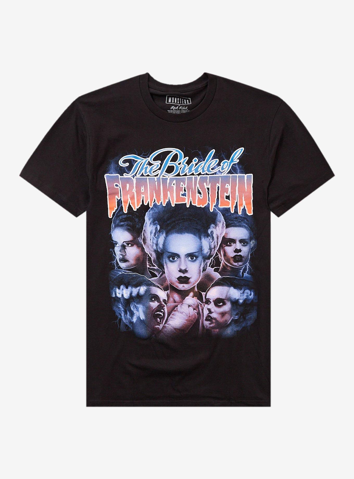 Rock Rebel Universal Monsters The Bride Of Frankenstein Collage TShirt Graphic Tee | Graphic Tee | Unisex Shirt | Premium Quality Apparel