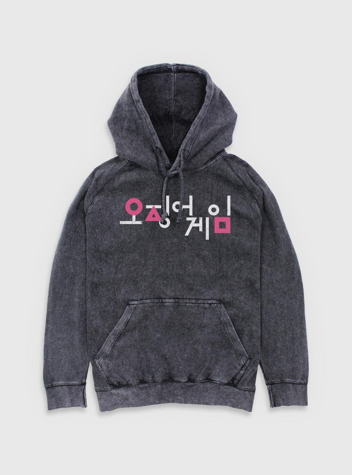 Squid Game Korean Title Logo Mineral Wash Hoodie
