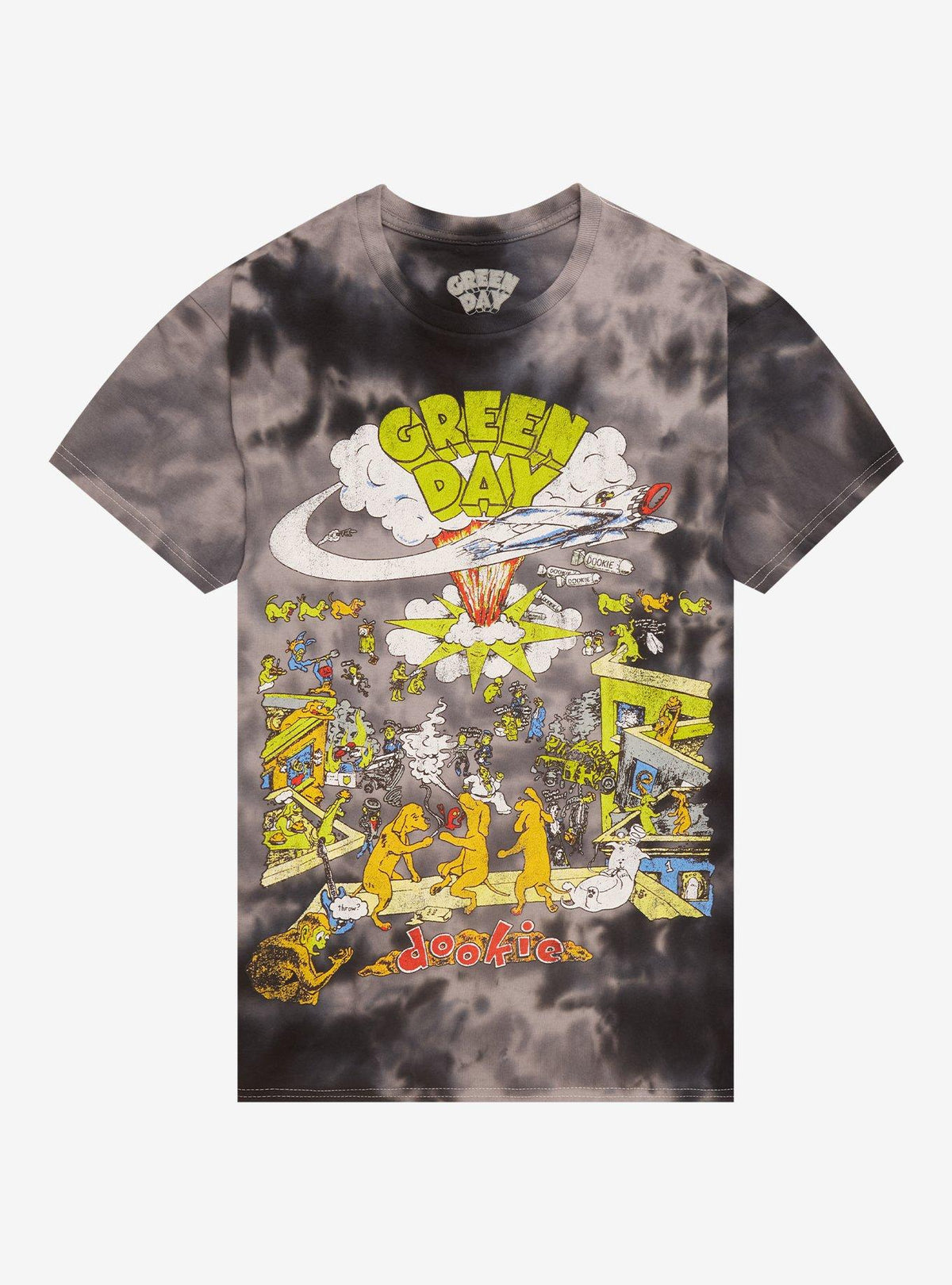 Green Day Dookie Dogs Tie-Dye T-Shirt | Premium Unisex T-Shirt, Trending Graphic Tee
