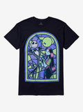 The Nightmare Before Christmas Jack Sally Stained Glass TShirt Graphic Tee | Graphic Tee | Unisex Shirt | High-Quality Print