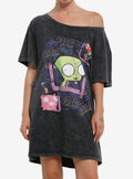 Invader Zim GIR OffTheShoulder TShirt Dress T-Shirt | Cute Festive Style | Perfect Holiday Gift