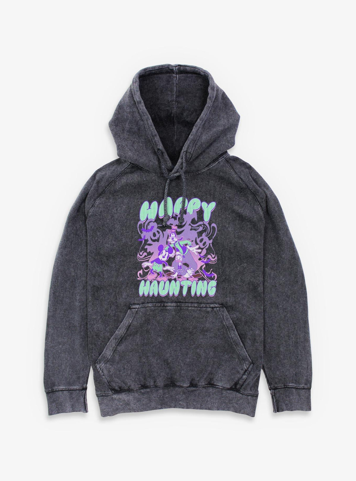 Disney Mickey Mouse Happy Haunting Spooky Ghost Mineral Wash Hoodie