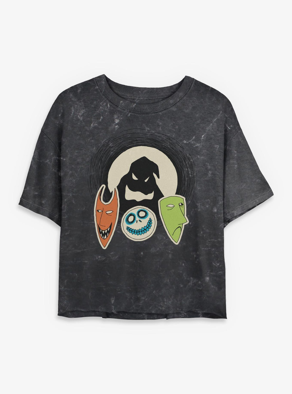 Disney The Nightmare Before Christmas Oogie Boogie And Friends Girls Mineral Wash Crop T-Shirt T-Shirt | Exclusive Edition | Perfect For Daily Wear