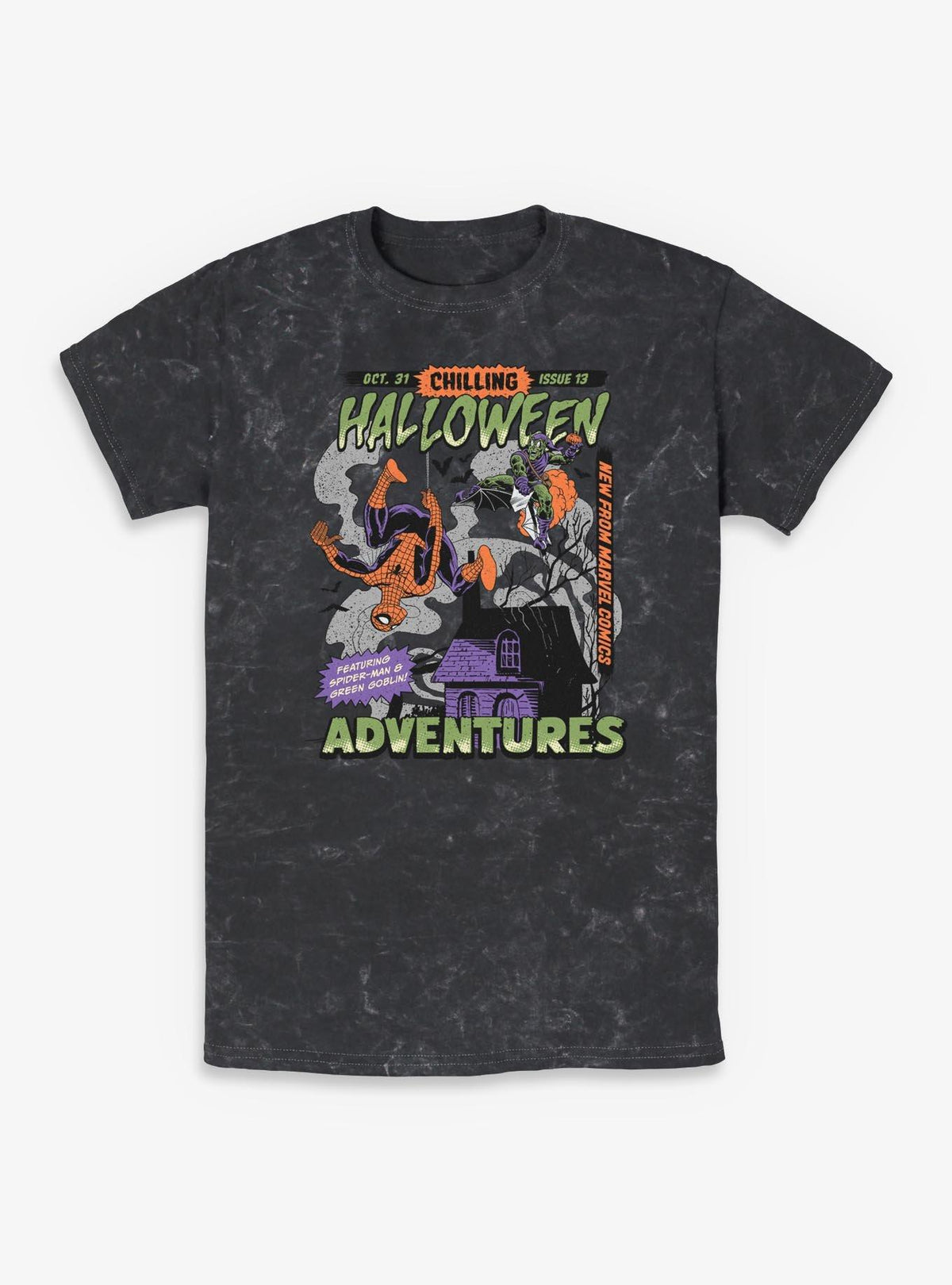 Marvel Spider-Man Halloween Adventures Mineral Wash T-Shirt