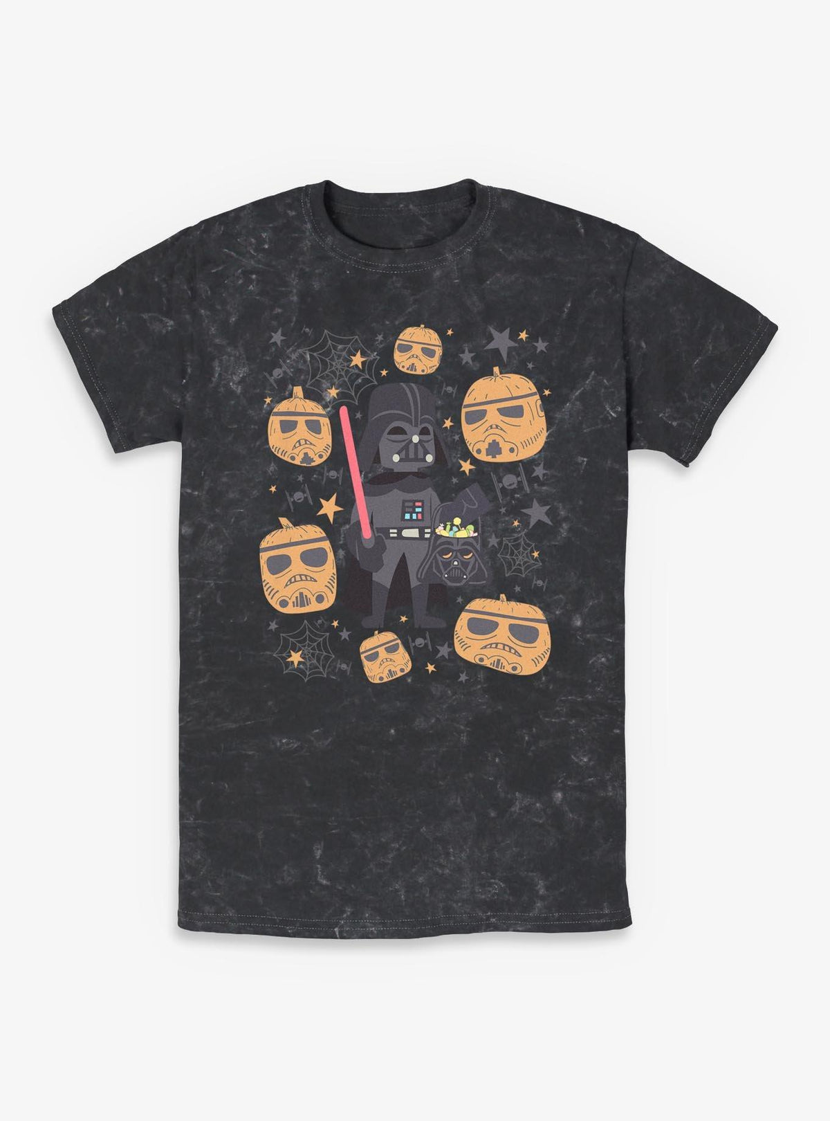 Star Wars Vader Pumpkins And Treats Mineral Wash T-Shirt