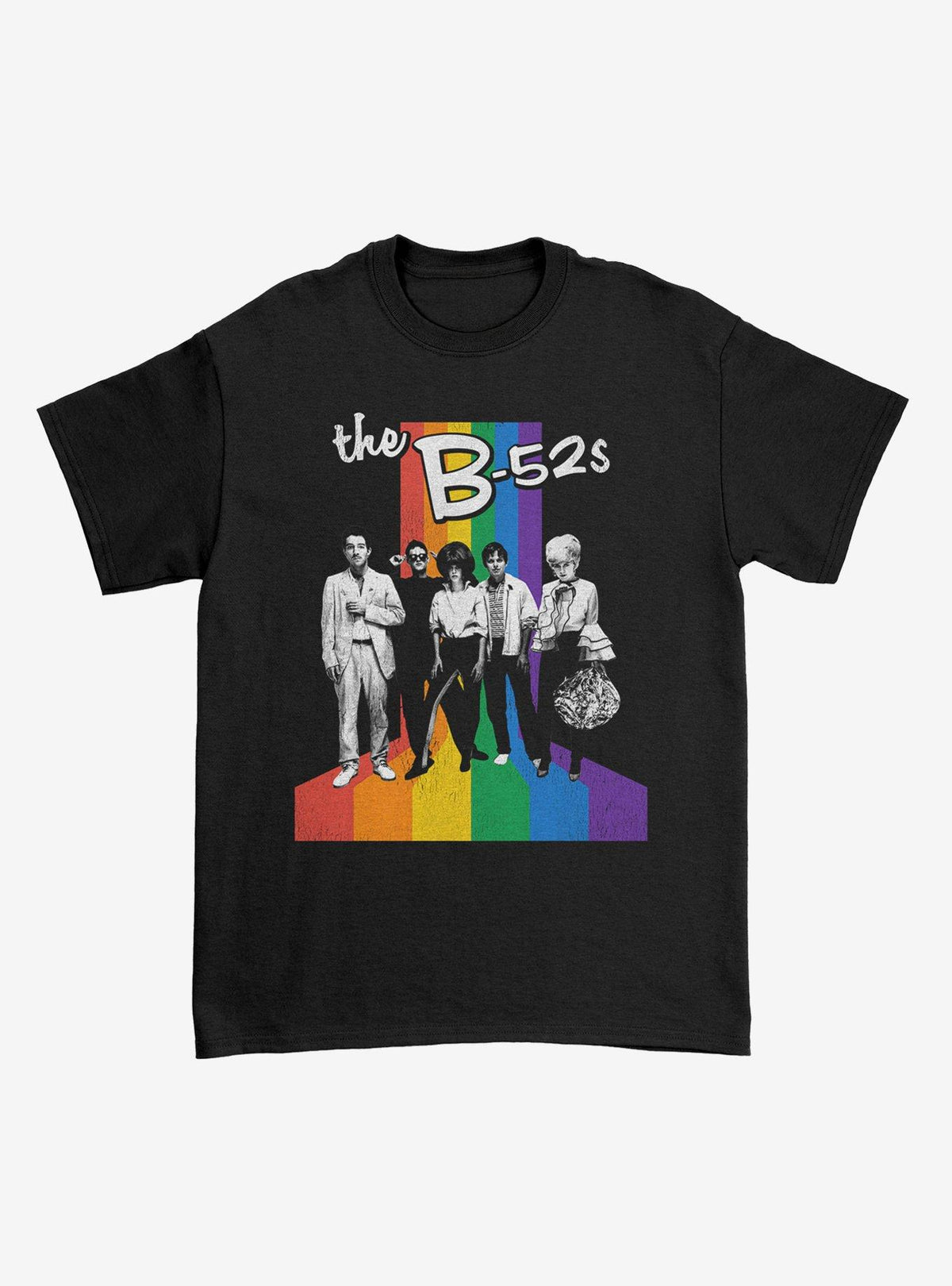 The B-52s Rainbow Band Portrait T-Shirt | Premium Unisex T-Shirt, Trending Graphic Tee