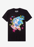 Sonic The Hedgehog Headphones Rainbow Checkered T Shirt