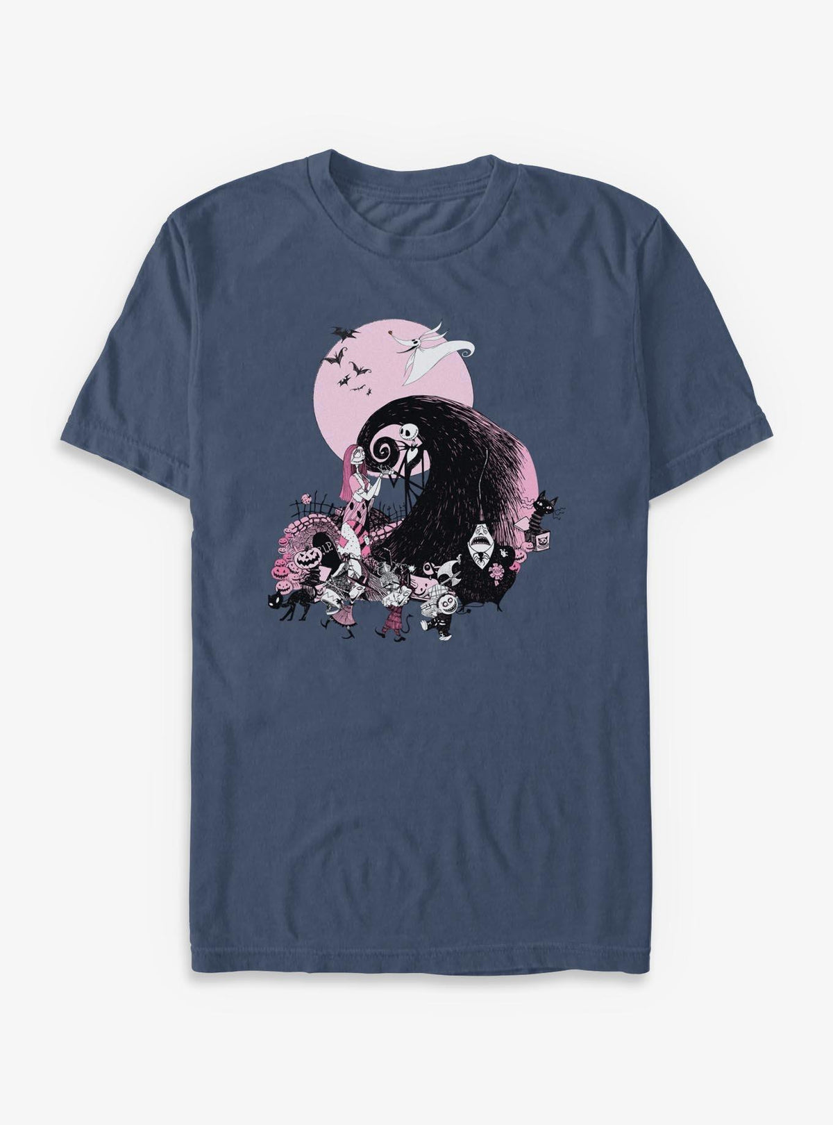 Disney The Nightmare Before Christmas Classic Scene Group Garment Dye T-Shirt T-Shirt | Trending Design | Perfect For Daily Wear