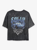 Disney Pixar Cars Sally Carrera Mineral Wash Girls Crop T-shirt | Trendy Graphic Tee