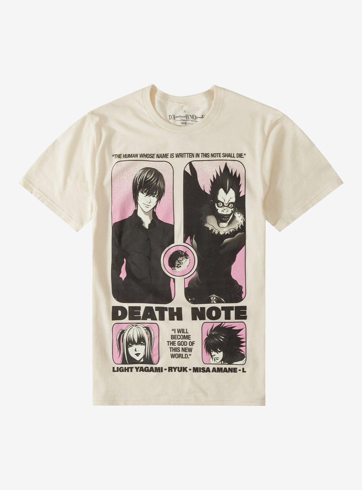 Death Note Pink Ombre Panels T Shirt
