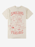 Smiling Friends Group Line Art T Shirt