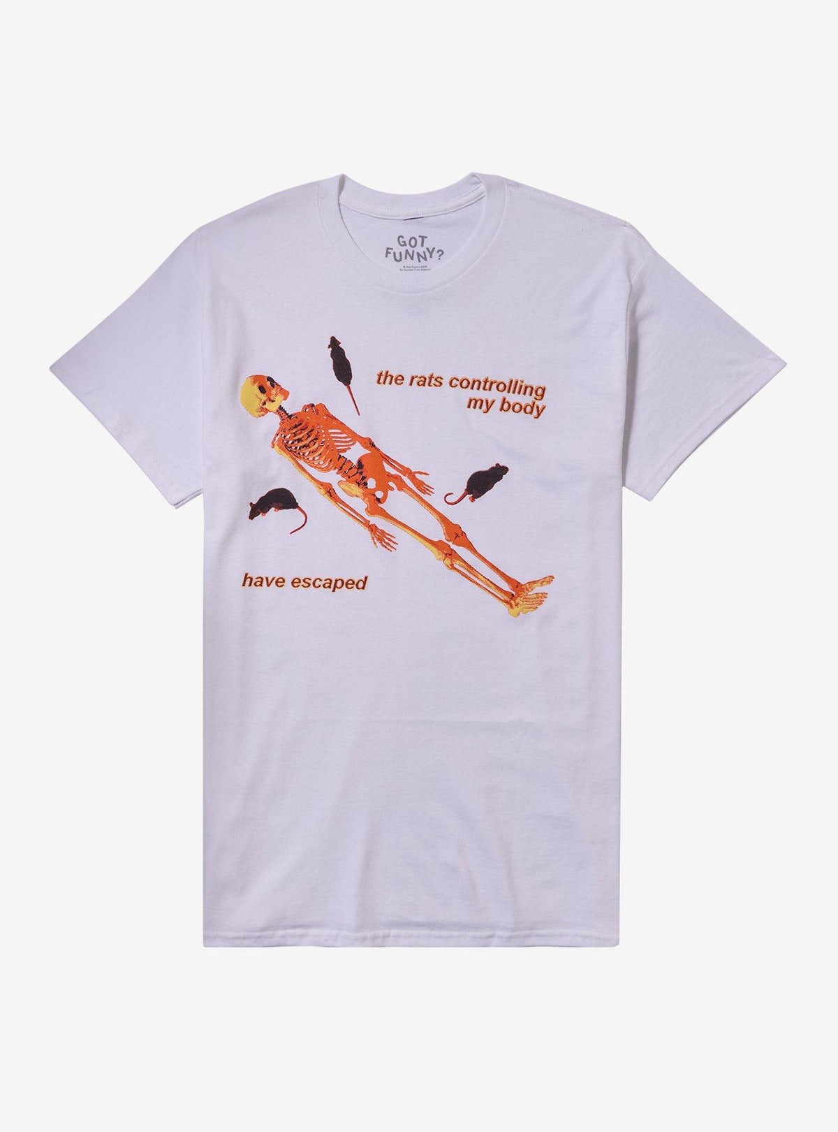 Rat Control Skeleton T Shirt By Got Funny