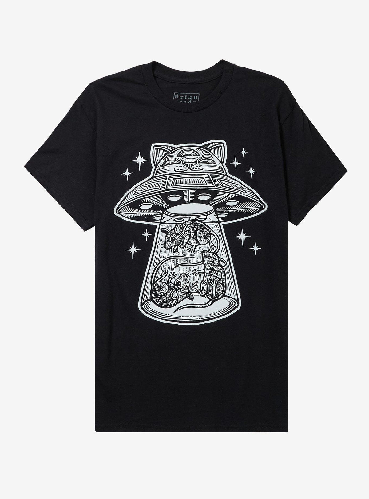 Cat Ufo T Shirt By Brian Reedy