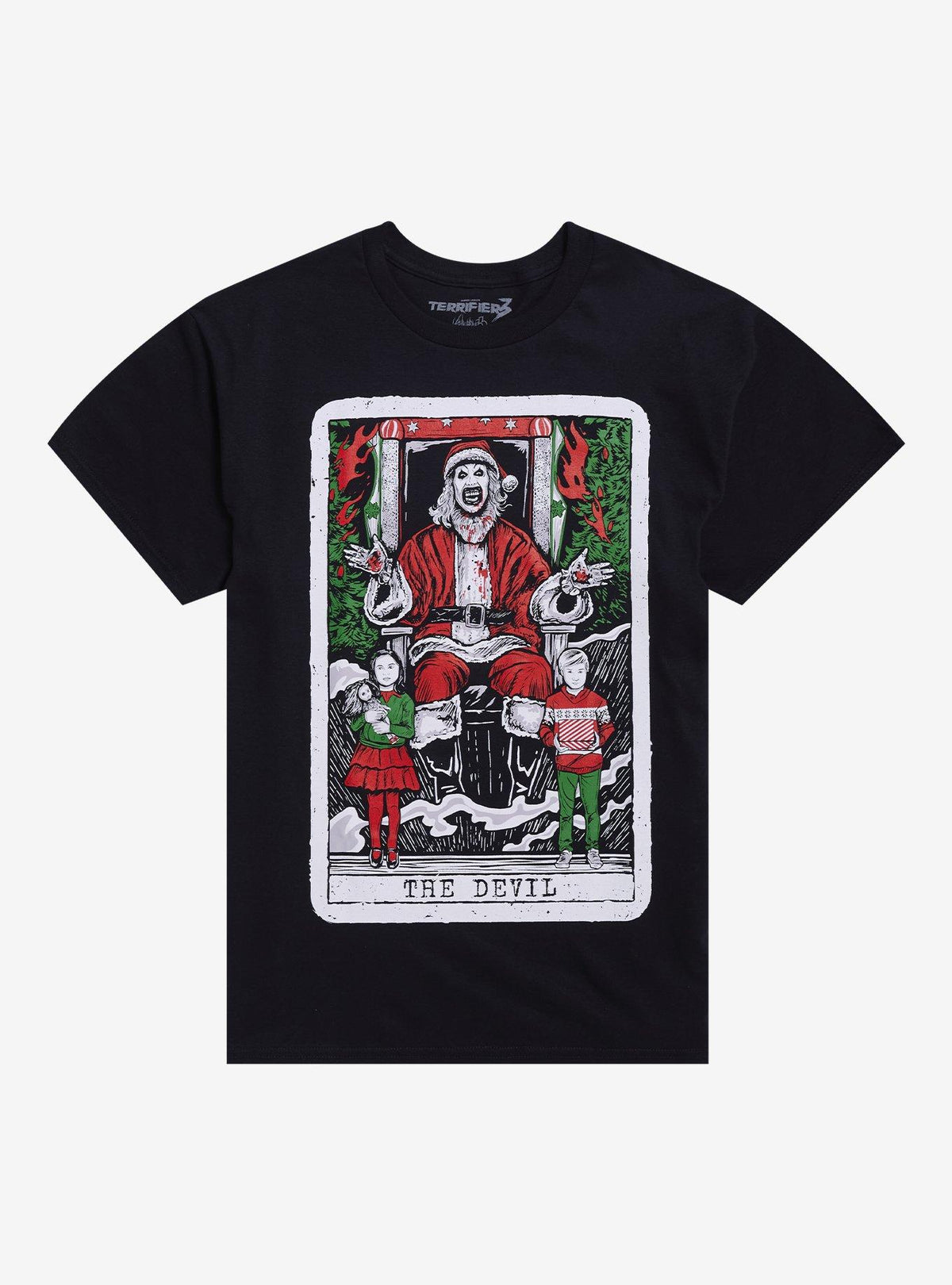 Terrifier 3 Santa Tarot T Shirt By Vertebrae33