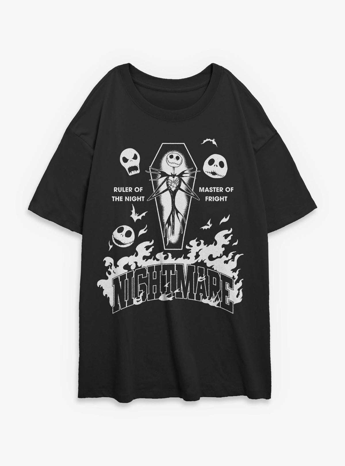 Disney The Nightmare Before Christmas Jack Ruler Of The Night Girls Oversized T-Shirt T-Shirt | Trending Design | Great Gift Idea