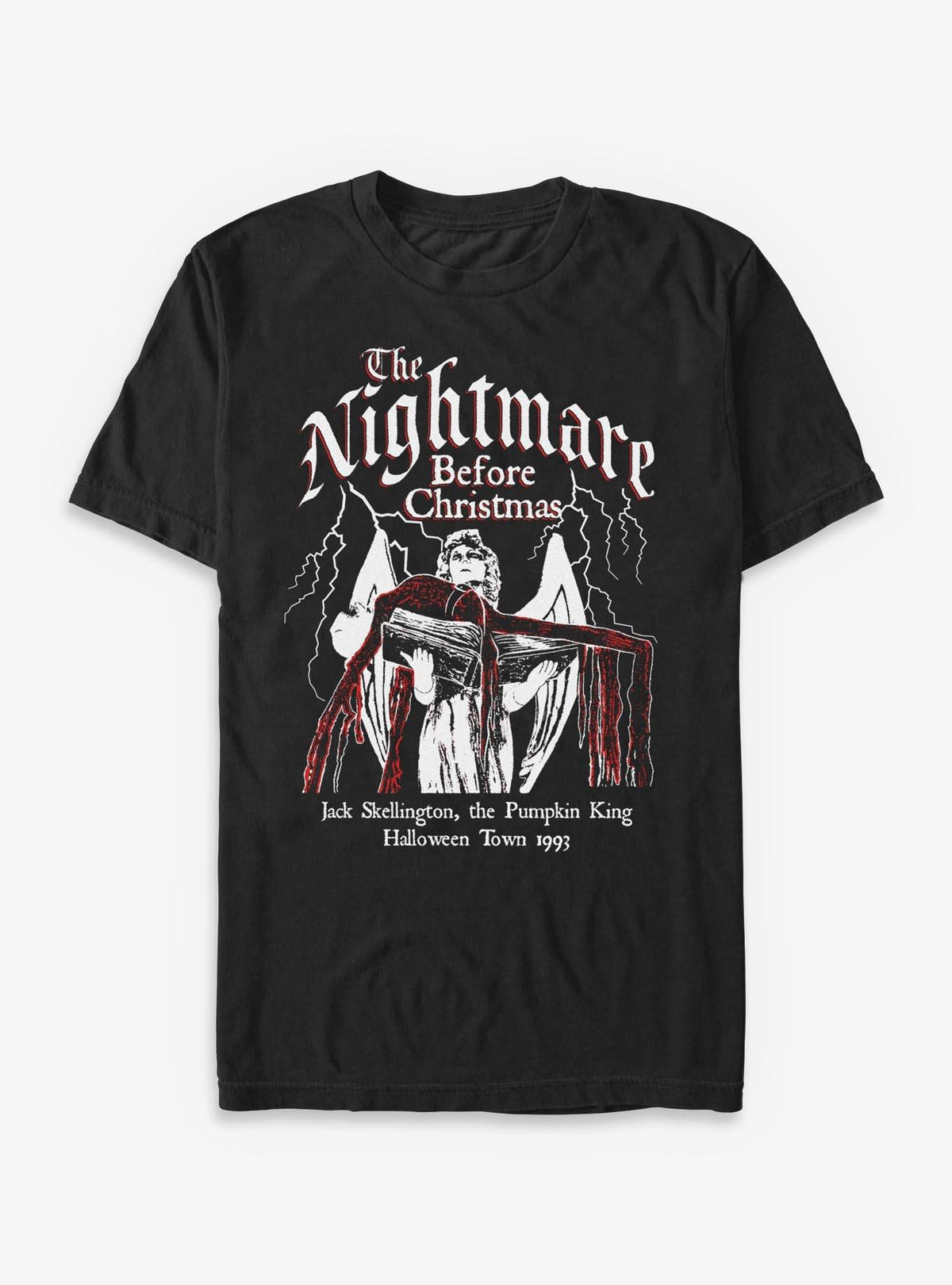 Disney The Nightmare Before Christmas Jack On Angel Statue TShirt T-Shirt | Cute Festive Style | Trending Festive Apparel