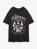 Disney The Nightmare Before Christmas Jack On Angel Statue Girls Oversized T-Shirt T-Shirt | Viral Style | Must-Have Style