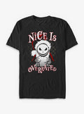 Disney The Nightmare Before Christmas Nice Is Overrated TShirt T-Shirt | Vintage Christmas Look | Top Pick For Gifting