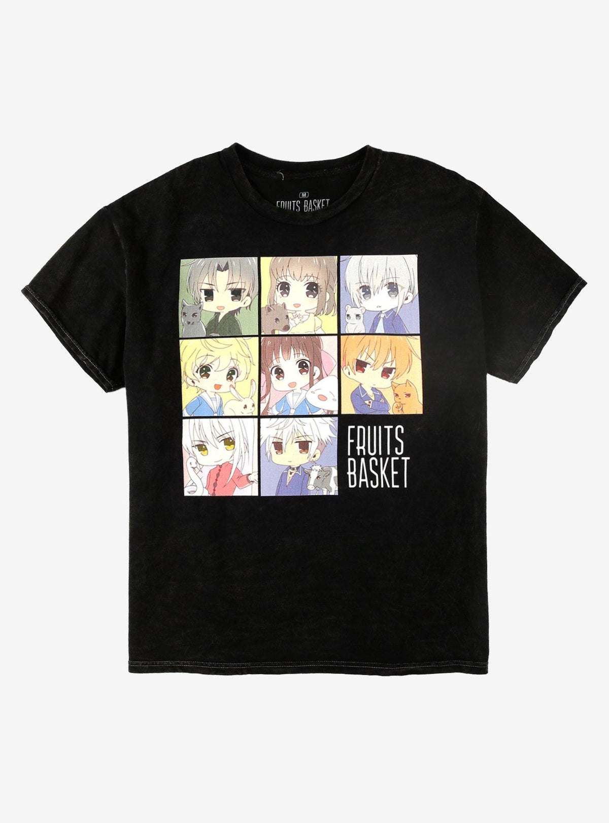 Fruits Basket Chibi Grid Mineral Wash T Shirt